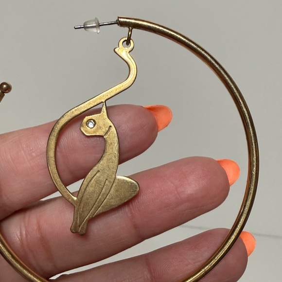 Baby Phat Hoop Earrings Y2K Cat Dangle - Picture 8 of 8